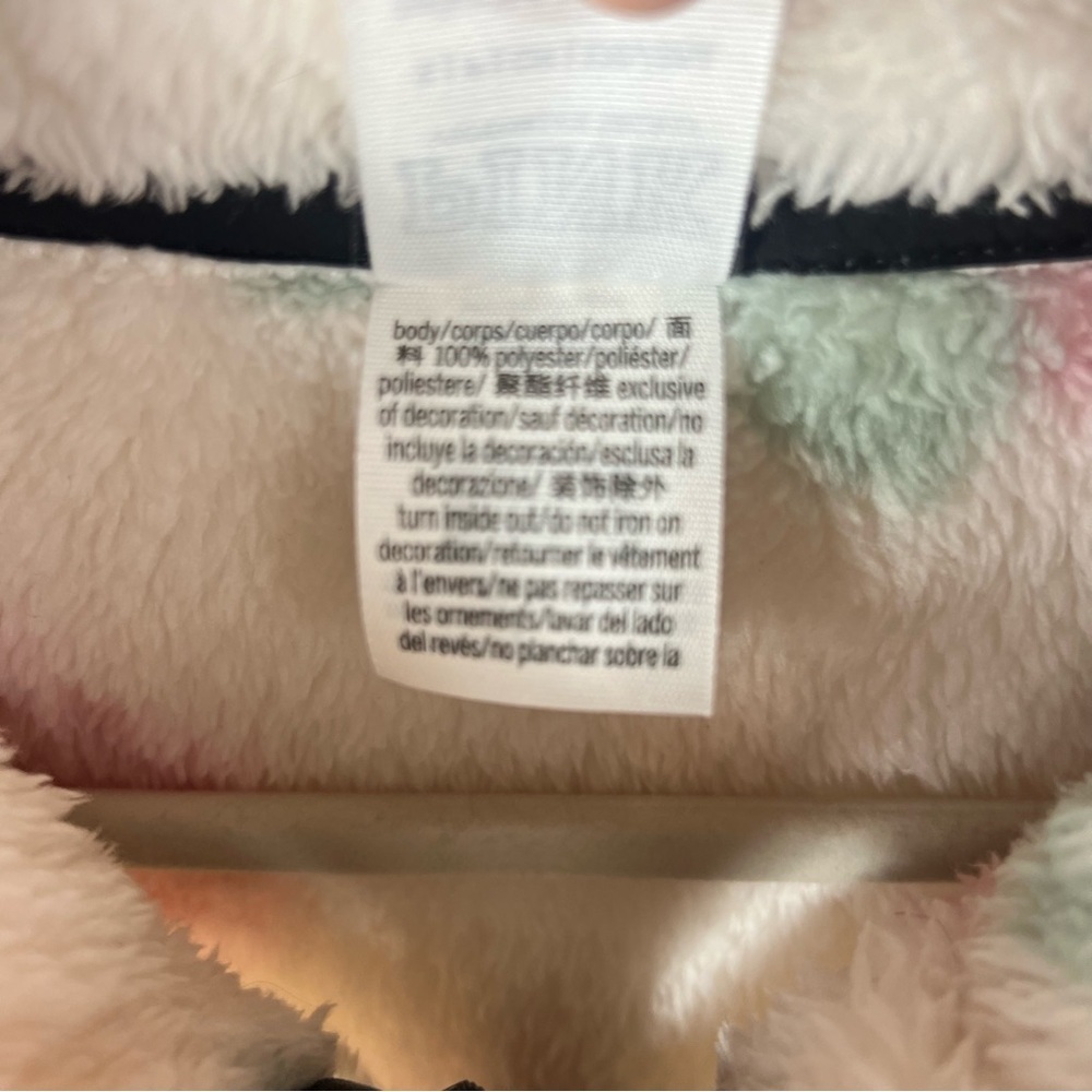 PINK Victoria's Secret Floral Half Zip Pullover Fleece Sweater - Picture 5 of 6